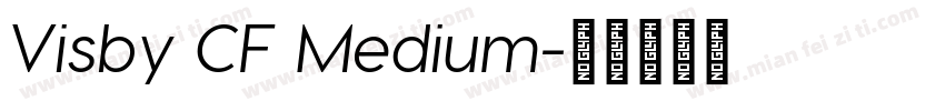 Visby CF Medium字体转换